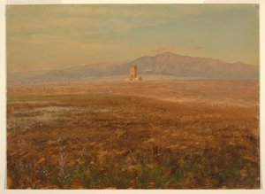 Rajz, mexikói tájkép, 1869. április alkotó: Frederic Edwin Church