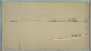 Rajz, Millinocket-tó, Maine, 1878 szeptembere alkotó: Frederic Edwin Church