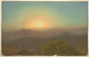 Rajz, Reggeli táj, 1865 alkotó: Frederic Edwin Church