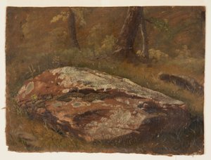 Rajz, Mossy Rock, 1845. augusztus alkotó: Frederic Edwin Church