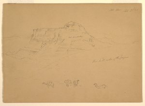 Rajz, Mount Hor, 1868. február 23. alkotó: Frederic Edwin Church