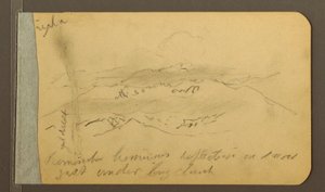 Rajz, hegyoldal, 1889 alkotó: Frederic Edwin Church
