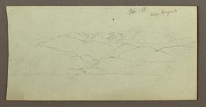 Rajz, Hegyvidék, 1868 február alkotó: Frederic Edwin Church