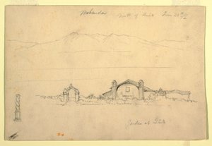 Rajz, hegyvonulat a Mohandával, Quitótól északra (), 1857. június 24. alkotó: Frederic Edwin Church