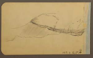 Rajz, Mountain Side, torony; hátoldal: Mountain Side, 1889 alkotó: Frederic Edwin Church