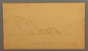 Rajz, Hegyvidéki öböl, 1859. július 21. alkotó: Frederic Edwin Church