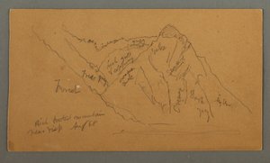 Rajz, Hegyek a Wallisból, Pennine Alpok, 1868. augusztus alkotó: Frederic Edwin Church