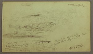 Rajz, Hegyvidéki tanulmány, 1868. május 6. alkotó: Frederic Edwin Church