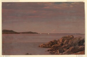 Rajz, Mt. Desert Island, Maine partvidéke, 1850 alkotó: Frederic Edwin Church