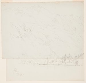 Rajz, Katadhin-hegy, Maine, 1870-78 alkotó: Frederic Edwin Church