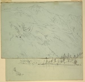 Rajz, Katadhin-hegy, Maine, 1870-78 alkotó: Frederic Edwin Church