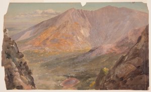 Rajz, Katahdin hegy, Great Basin a South Turner-hegyről, 1877 alkotó: Frederic Edwin Church