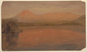 Rajz, Mts. Katahdin és Turner a Katahdin-tó felől, 1860-78 alkotó: Frederic Edwin Church