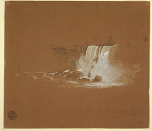 Rajz, Niagara-vízesés, 1856 októbere alkotó: Frederic Edwin Church