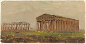Rajz, Paestum, Neptunusz-templom, 1868 alkotó: Frederic Edwin Church