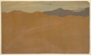Rajz, Pálmafák és háztetők, Ecuador, 1857. május alkotó: Frederic Edwin Church