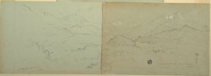Rajz, Unter-Schönau panorámaképe, 1868 alkotó: Frederic Edwin Church