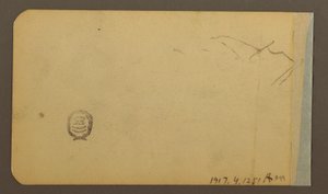 Rajz, síkság, domb, város; hátoldal: Hegyvidék, 1889 alkotó: Frederic Edwin Church