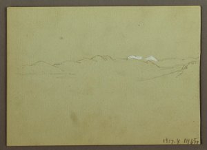 Rajz, Növény és tájkép tanulmány, 1869. április 28. alkotó: Frederic Edwin Church