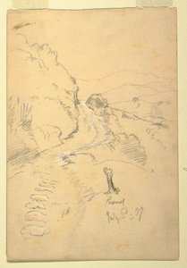 Rajz, út Ecuadorban, 1857. július 3. alkotó: Frederic Edwin Church