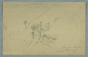 Rajz, Út a Kék-hegységen keresztül, Homestead közelében, Jamaica, 1865. augusztus alkotó: Frederic Edwin Church