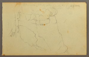 Rajz, sziklák, 1844 alkotó: Frederic Edwin Church