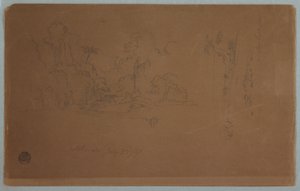 Rajz, Saberreta, Ecuador, 1857. július 23. alkotó: Frederic Edwin Church