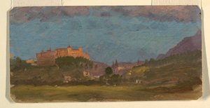 Rajz, Salzburg, Ausztria kelet felől, 1868. július alkotó: Frederic Edwin Church