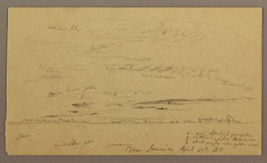 Rajz, Tengeri táj, 1865. április 29. alkotó: Frederic Edwin Church