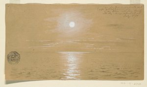 Rajz, Tengeri tájak, Új-Fundland, 1859. július 6., 1859, 1859 alkotó: Frederic Edwin Church