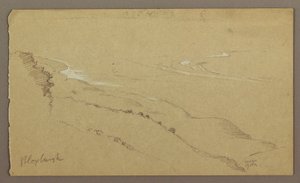 Rajz, Part és tenger, "Bloxburgh", 1865. augusztus alkotó: Frederic Edwin Church