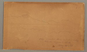 Rajz, épület oldalnézet, ablak, 1868. május 29. alkotó: Frederic Edwin Church