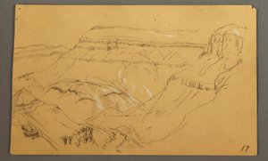 Rajz, vázlatok, El Jemen völgye, "Arábia", valószínűleg 1868, február 20. alkotó: Frederic Edwin Church