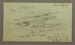 Rajz, Égbolt tanulmány, 1869. február 1. alkotó: Frederic Edwin Church