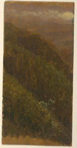 Rajz, Meredek hegyoldal, 1865 július alkotó: Frederic Edwin Church