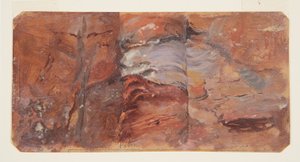 Rajz, Sziklatanulmány, Petra, 1868. február alkotó: Frederic Edwin Church