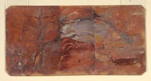 Rajz, Sziklatanulmány, Petra, 1868. február alkotó: Frederic Edwin Church
