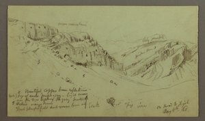 Rajz, tanulmány egy völgy oldaláról, 1868. május 4. alkotó: Frederic Edwin Church