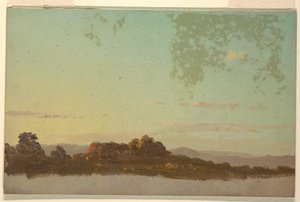 Rajz, Nyári táj, 1870-80 alkotó: Frederic Edwin Church