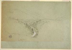 Rajz, Watzman-csúcs, Berchtesgaden, Bajorország, 1868 alkotó: Frederic Edwin Church