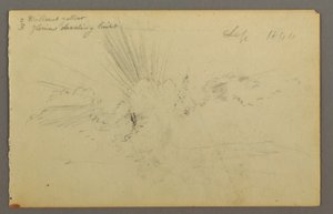 Rajz, Nap a felhők mögött, 1844 alkotó: Frederic Edwin Church