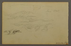 Rajz, Nap a felhők mögött, 1844 alkotó: Frederic Edwin Church