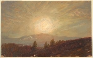 Rajz, naplemente, 1855-65 alkotó: Frederic Edwin Church
