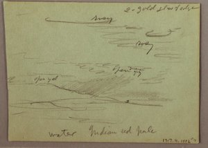 Rajz, naplemente, gyermek evés, 1870. december 22. alkotó: Frederic Edwin Church