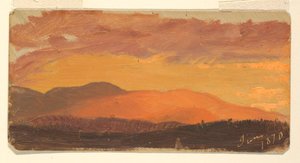 Rajz, naplemente, Hudson-völgy, 1870 június alkotó: Frederic Edwin Church