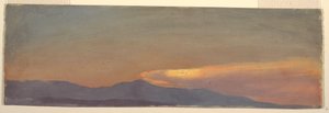 Rajz, Naplemente felhő tanulmány, 1880 körül. alkotó: Frederic Edwin Church