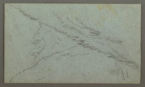 Rajz, Tauern-csúcsok, A K nigss, 1868. július alkotó: Frederic Edwin Church