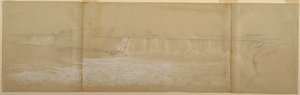 Rajz, A Niagara-vízesés, 1856. szeptember vagy október alkotó: Frederic Edwin Church