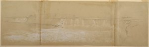 Rajz, A Niagara-vízesés, 1856. szeptember vagy október alkotó: Frederic Edwin Church