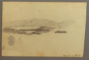 Rajz, Fák, 1844 július alkotó: Frederic Edwin Church